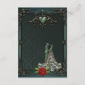 Elegantes und romantisches Vintages Design. Begleitkarte (Rückseite)