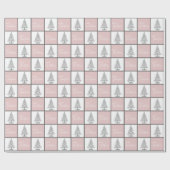 Elegantes und schick rosa Weihnachtsmuster Geschenkpapier (Flach)