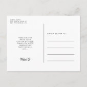 Elegantes und schicke Abschluss Foto Postkarte (Rückseite)