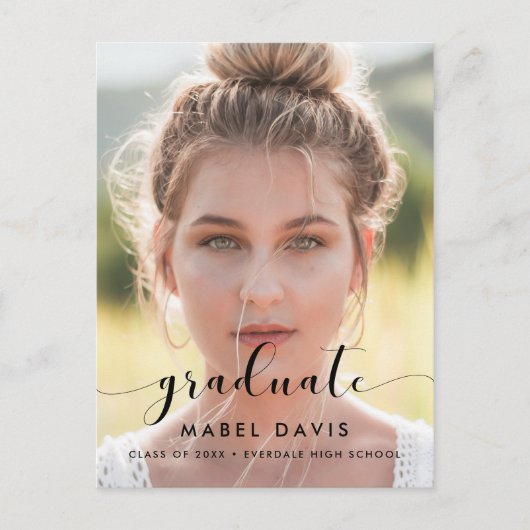 Elegantes und schicke Abschluss Foto Postkarte (Vorderseite)