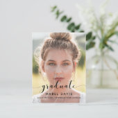 Elegantes und schicke Abschluss Foto Postkarte (Stehend Vorderseite)