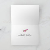 Elegantes und schicke Black and Gold Feather Viele Dankeskarte (Innenseite)