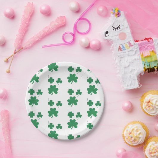 Elegantes und schicke St. Patrick Day Gastgeschenk Pappteller (Party)