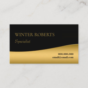 Elegantes und schickes Schwarzes und Gold Visitenkarte