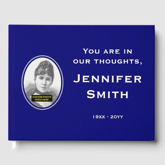 Elegantes und Schlichtes Bestattungsguestbook; Kun Gästebuch (Vorderseite)