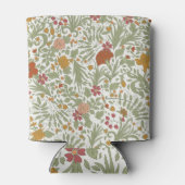 Elegantes und skurriles Blumenmuster. Dosenkühler (Rückseite)