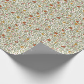 Elegantes und skurriles Blumenmuster. Geschenkpapier (Ecke)