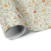 Elegantes und skurriles Blumenmuster. Geschenkpapier (Rolleneckpunkt)