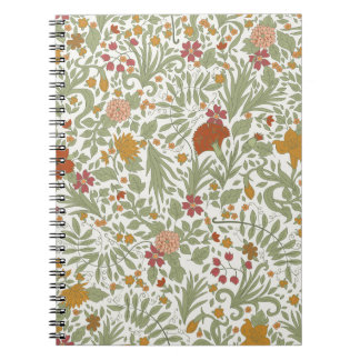 Elegantes und skurriles Blumenmuster. Notizblock