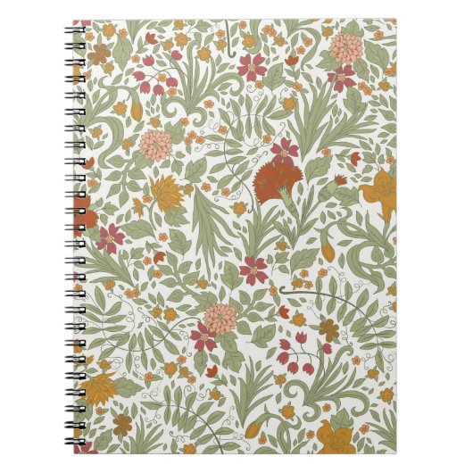 Elegantes und skurriles Blumenmuster. Notizblock (Vorderseite)