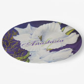 ELEGANTES UND SOPHISTISIERTES PARTY-MONOGRAMM PAPPTELLER (Schrägansicht)