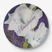 ELEGANTES UND SOPHISTISIERTES PARTY-MONOGRAMM PAPPTELLER (Vorderseite)