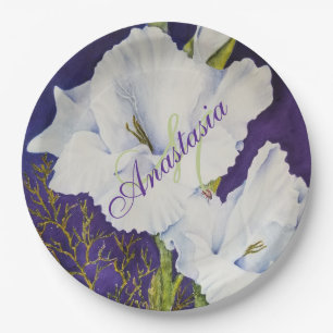 ELEGANTES UND SOPHISTISIERTES PARTY-MONOGRAMM PAPPTELLER