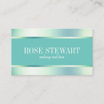 Elegantes und stilvolles Minzgrün Make-up und Haar