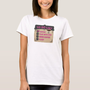 Elegantes und stilvolles rosa COFFEE SPIEL MIT DEM T-Shirt