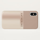 Elegantes und stilvolles Rosengoldbraun Case-Mate iPhone Hülle (Rückseite (Horizontal))