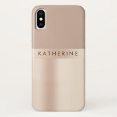Elegantes und stilvolles Rosengoldbraun Case-Mate iPhone Hülle (Rückseite)