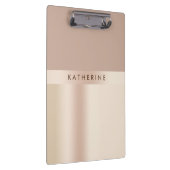 Elegantes und stilvolles Rosengoldbraun Klemmbrett (Rechts)