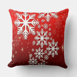 Elegantes und stilvolles Schneeflockenmuster Weihn Kissen