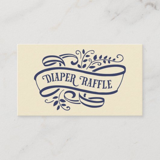 Elegantes und stilvolles Windeln-Raffle-Ticket Begleitkarte (Vorderseite)