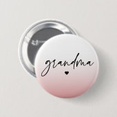 Elegantes und subtile rosa Grandma-Script-Geschenk Button (Vorne & Hinten)