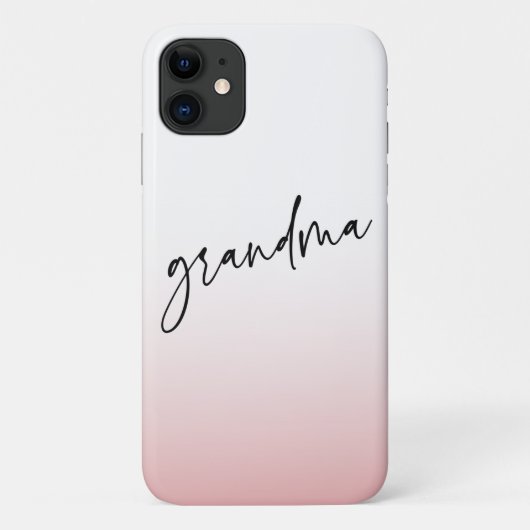 Elegantes und subtile rosa Grandma-Script-Geschenk Case-Mate iPhone Hülle (Rückseite)