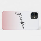 Elegantes und subtile rosa Grandma-Script-Geschenk Case-Mate iPhone Hülle (Rückseite (Horizontal))