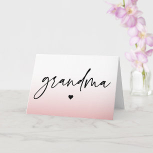 Elegantes und subtile rosa Grandma-Script-Geschenk Karte
