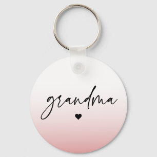 Elegantes und subtile rosa Grandma-Script-Geschenk Schlüsselanhänger