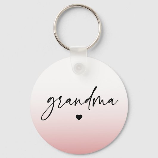 Elegantes und subtile rosa Grandma-Script-Geschenk Schlüsselanhänger (Vorderseite)