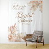 Elegantes und trendiges Pampas-Gras l White Brown Wandteppich (Beispiel)