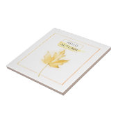 Elegantes und trendy Goldenes Herbstblatt Zeichnen Fliese (Seite)