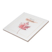 Elegantes und trendy Herbstblatt Zeichnend Fliese (Seite)