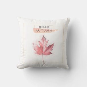 Elegantes und trendy Herbstblatt Zeichnend Kissen