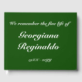 Elegantes und untergeordnetes Begräbnis/Gästebuch Gästebuch (Vorderseite)