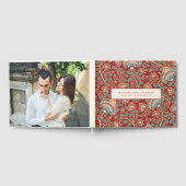 Elegantes und Verziertes rotes botanisches Muster- Gästebuch (Voll)