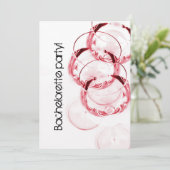 elegantes und wunderliches Weinglas bachelorette Einladung (Stehend Vorderseite)