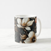 🌸 elegantes und zeitloses Blütenmuster🌸 Kaffeetasse (VorderseiteRechts)
