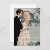 Elegantes und zeitloses Hochzeitsdesign Begleitkarte (Vorne/Hinten)