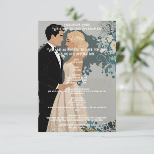 Elegantes und zeitloses Hochzeitsdesign Begleitkarte