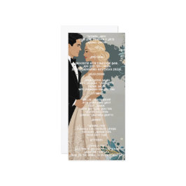 Elegantes und zeitloses Hochzeitsdesign Menükarte