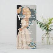 Elegantes und zeitloses Hochzeitsdesign Menükarte (Stehend Vorderseite)