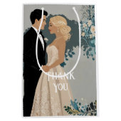 Elegantes und zeitloses Hochzeitsdesign Mittlere Geschenktüte (Vorderseite)