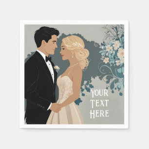 Elegantes und zeitloses Hochzeitsdesign Serviette