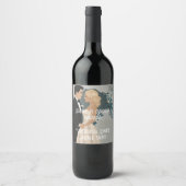Elegantes und zeitloses Hochzeitsdesign Weinetikett (Vorderseite)