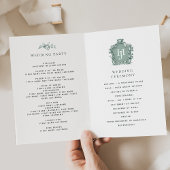 Elegantes und zeitloses Hochzeitsprogramm in grüne