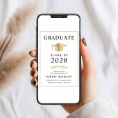 Elegantes Uni-Abschluss Party Einladung