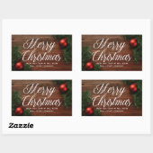 Elegantes Unternehmen frohe Weihnachten Modernes G Rechteckiger Aufkleber (Blatt)