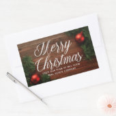 Elegantes Unternehmen frohe Weihnachten Modernes G Rechteckiger Aufkleber (Umschlag)