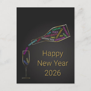 Elegantes unternehmerisches Neujahrs-Motivationsfl Feiertagspostkarte